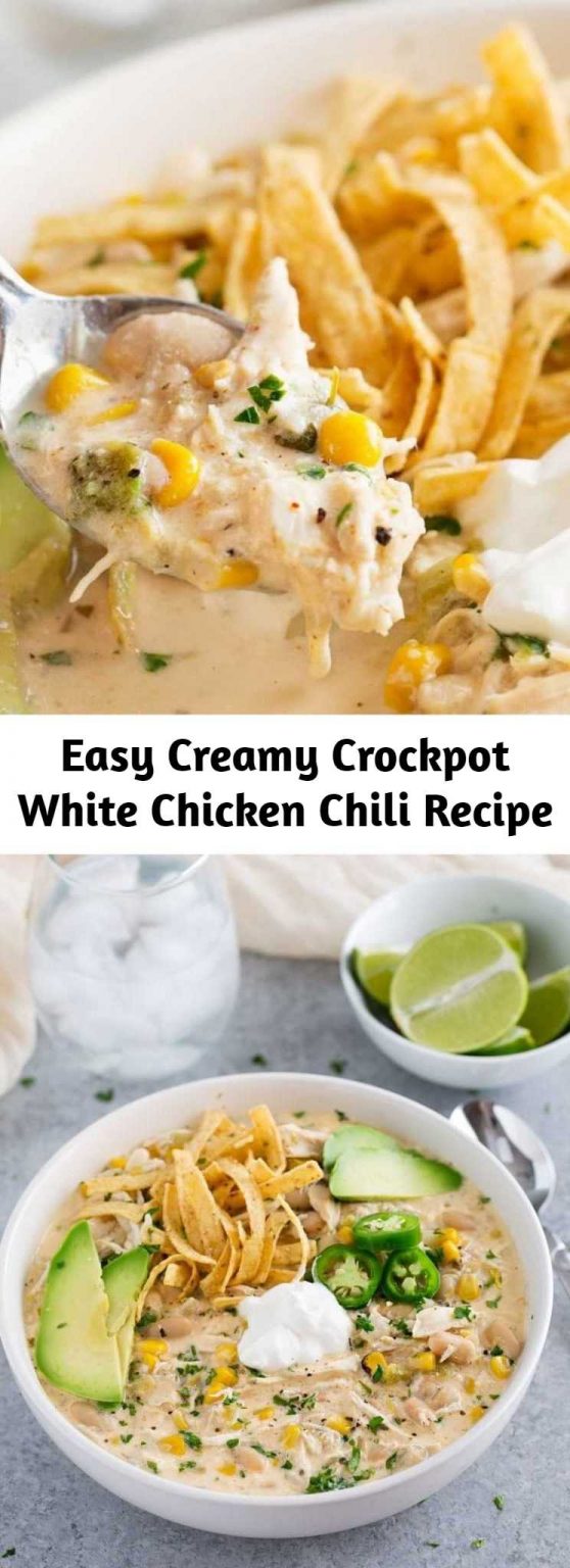 Easy Creamy Crockpot White Chicken Chili Recipe – Mom Secret Ingrediets